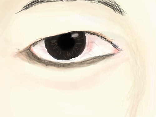 쌩얼 : 충혈된 빨간눈과 짙은 다크써클은 나의 쌩얼ㅋ 스케치판 ,sketchpan