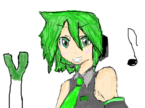 미쿠오 : 미쿠의 파생캐 미쿠오~ 스케치판 ,sketchpan