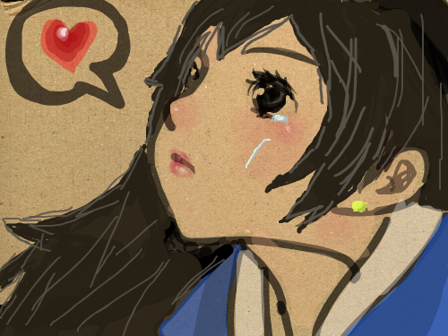 소녀 : 그냥 한번 그려본거... 스케치판 ,sketchpan