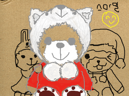 곰도리 가족 : 돌도리네 가족임 스케치판 ,sketchpan