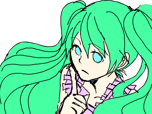 미쿠 : ㅋㅋㅋㅋ 스케치판 ,sketchpan