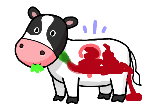 소똥 : 소가 똥을 싸면서 풀을 먹는데 너무 많이 먹어서 똥이 계속 나와요ㅋㅋ 스케치판 ,sketchpan