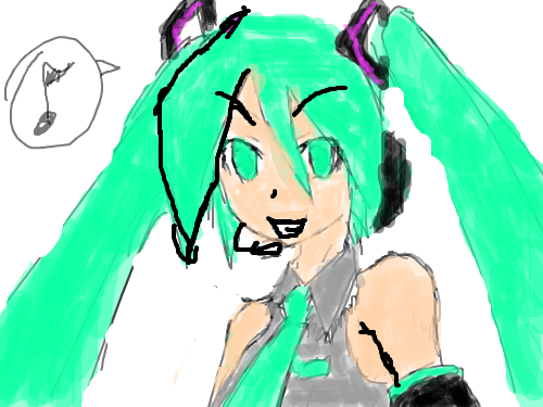 하츠네미쿠 : 머 그냥... 스케치판 ,sketchpan