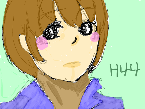 소녀 : 힘들었습니다~색칠만하는데뭐가힘들엇을까..... 스케치판 ,sketchpan