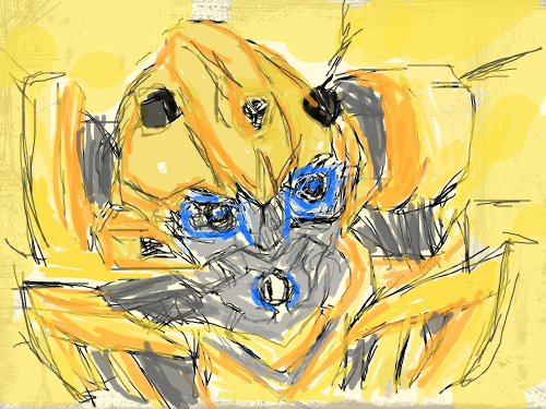 메카닉 : 트랜스포머에 나오는 범블비를 그려봤습니다...응헝,. 스케치판 ,sketchpan