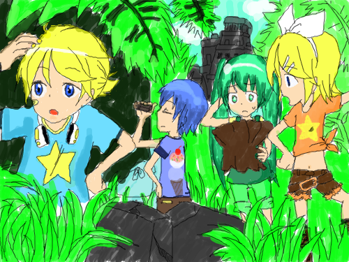 여긴..어디? : 정글에서 길을 잃은 보컬일행입니다. 스케치판 ,sketchpan