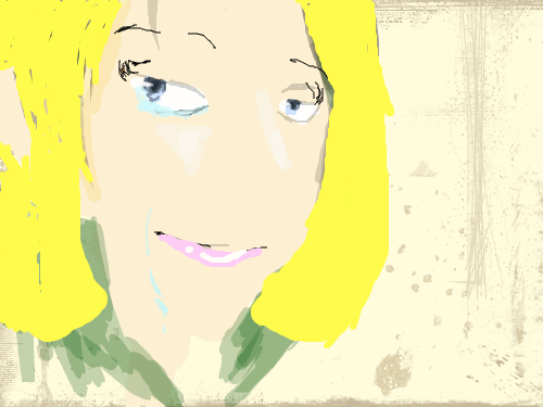 금발머리 아가씨 : 금발아가씨~왜 우나여? 스케치판 ,sketchpan