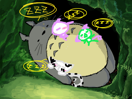 행복한 꿈나라 : 포근포근 토토로와 함께 자는 행복한 꿈나라로♡ 스케치판 ,sketchpan