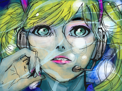 금발미뇨 : 사뢍스런금발미뇨 스케치판 ,sketchpan