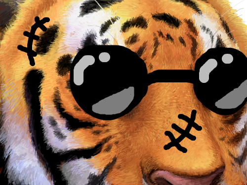 폭력배 호랑이 : ㅇㅇㅇㅇ 스케치판 ,sketchpan