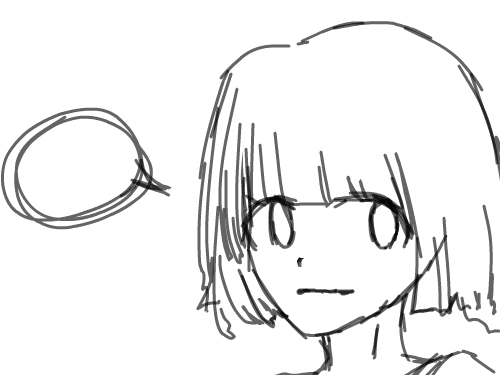 단발머리소녀... : ○△○ ;; 스케치판 ,sketchpan