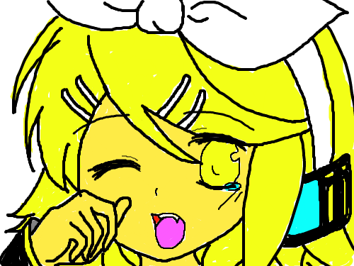 카가미네 린 : 왜 우는거지?? 스케치판 ,sketchpan