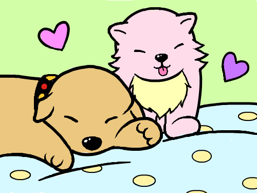 강아지와 고양이 : 분양 받을 려면 댓그림 신청하고 골잉5개 스케치판 ,sketchpan