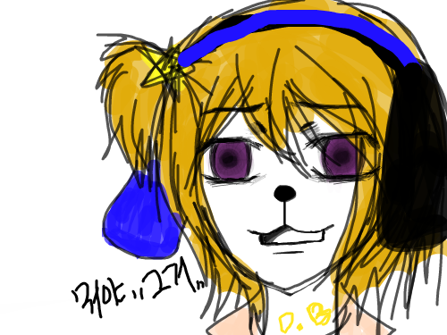 자캐로우사미쨩 : 파블... 원래 눈색이 다른데... ㅁ 저렇게그려놓고 보니 자캐한테 얻어맞을자세를 취해야겠군요,. 스케치판 ,sketchpan