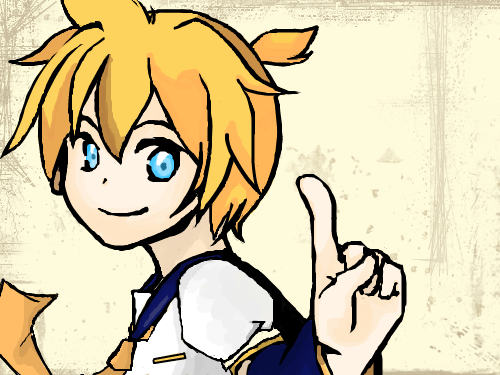 카가미네 렌 : 렌을 색칠하기 스케치판 ,sketchpan