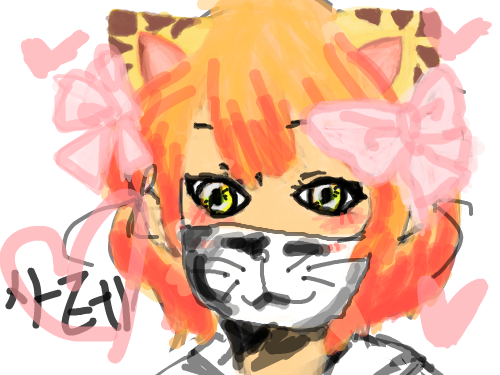 리본단 꼬 : 리본단 고양이 스케치판 ,sketchpan