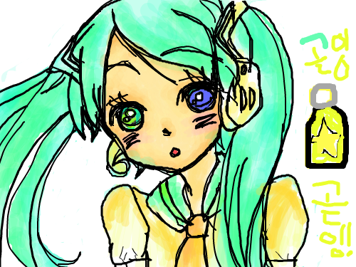 이블아이 : 골딩주때요~! 스케치판 ,sketchpan