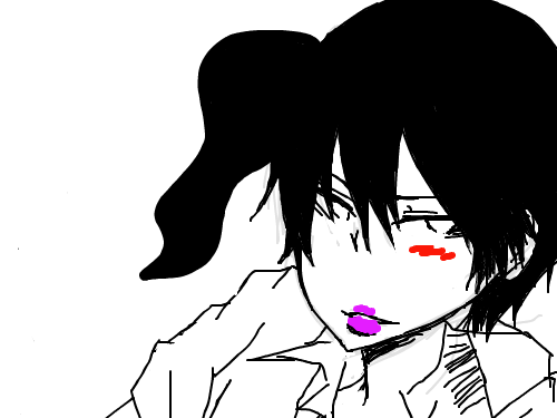 여장 : 여장한거 스케치판 ,sketchpan