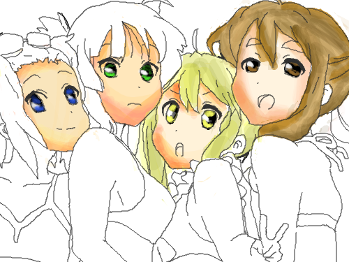 k-on : 미완성작품 스케치판 ,sketchpan