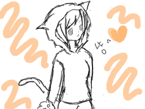 고양이소녀..ㅋㅋ : 고양이 소냐인데...색칠이 겁나서...색칠좀 해주세요..ㅠㅠ 스케치판 ,sketchpan