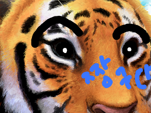 짱구다 : 짱구닮은 호랑이 스케치판 ,sketchpan