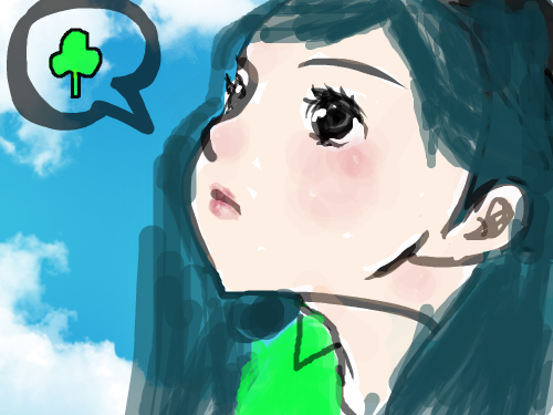 네일클로버에행운에소녀 : 이소녀는하마디로 행운이 찾아온다는듯이예요 스케치판 ,sketchpan