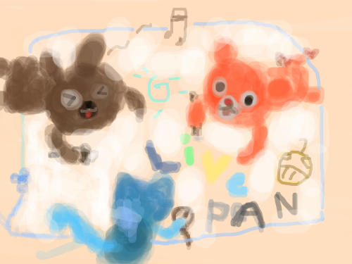 하아- 라이브판 곰돌이 : 40분 동안 마우스로 완성한 라이브판 곰돌이. 스케치판 ,sketchpan