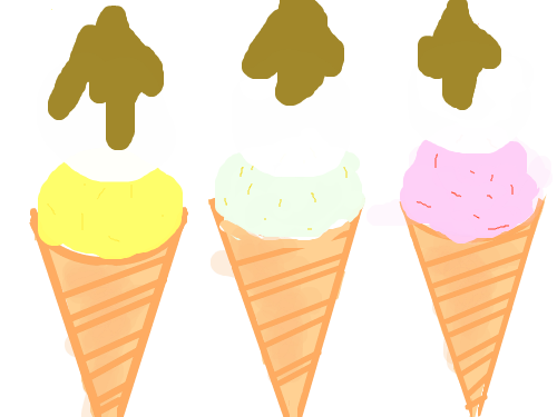 2단 아이스크림 : 맛있게 보여용! 스케치판 ,sketchpan