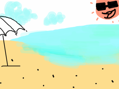해변가 : > 스케치판 ,sketchpan