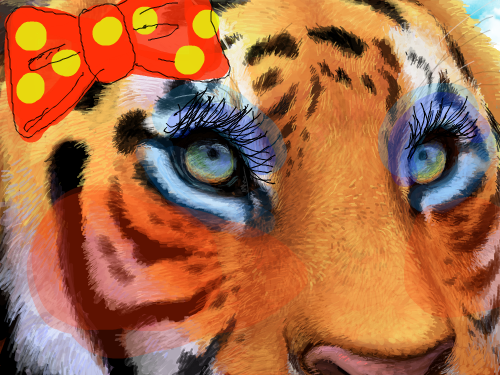 예쁜호랭이 : 음..뭐랄카..그냥예쁘게꾸며주고싶었어요..ㅋㅋ 스케치판 ,sketchpan