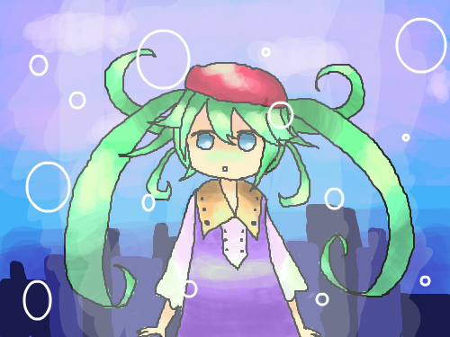 음..? : 미쿠..일까나.. 스케치판 ,sketchpan