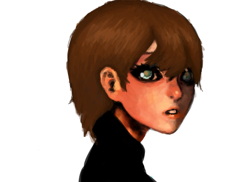 갈색머리의 소녀 : 헤어스타일 바꾸기 스케치판 ,sketchpan