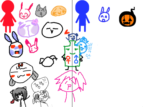 캐릭만 남자 : 남자일줄 몰랐죠? 스케치판 ,sketchpan