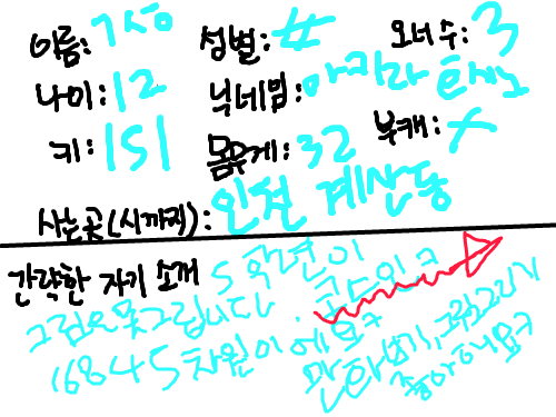 이어그리기~ : 12살... 스케치판 ,sketchpan