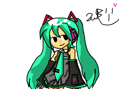 미쿠데스 : 쿠헤헤 열심히햇슴 스케치판 ,sketchpan