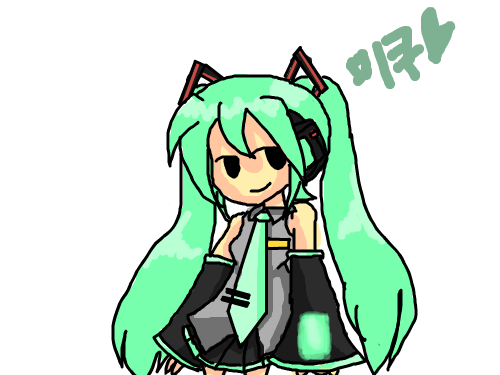 미쿠 : 아;; 채색 병맛이다 ㄱ-; 스케치판 ,sketchpan