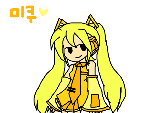 미쿠 : 미쿠미쿠~ 스케치판 ,sketchpan