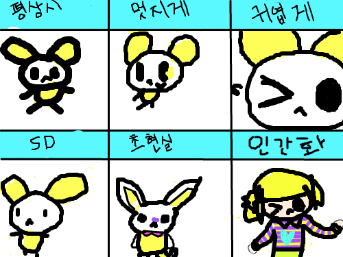다시한의인화 : 이게더낮다. 스케치판 ,sketchpan