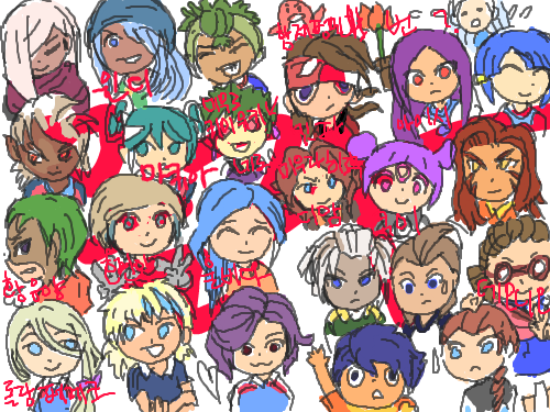 저거저거 : 저 파란머리 다더....누구더라?!저 노란핀꽂은에가...이름이... 스케치판 ,sketchpan