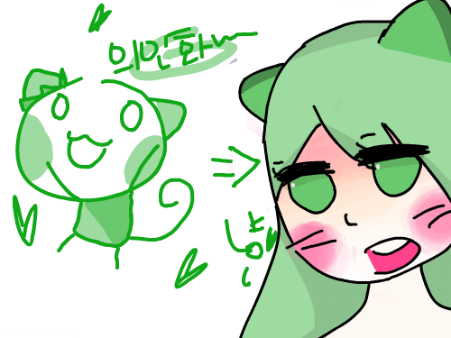 의인화 완성 : 고양이 자캐..귀엽ㅠ. 스케치판 ,sketchpan