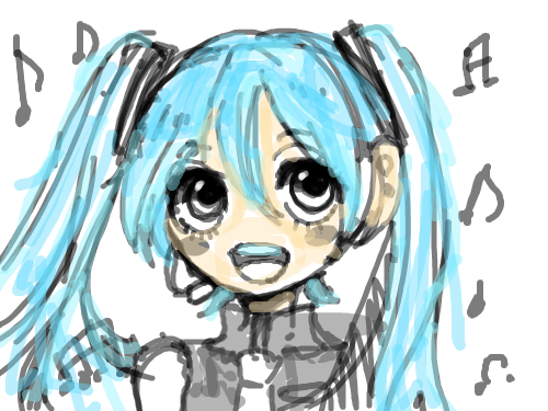 미쿠 : 마우스... 스케치판 ,sketchpan