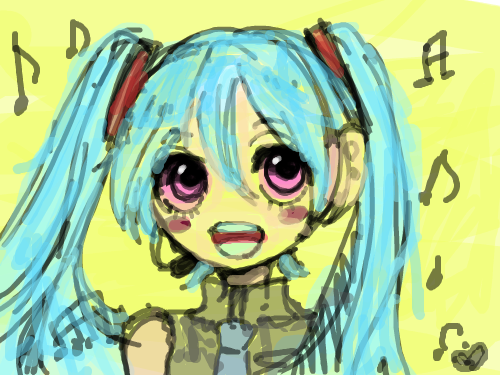 미쿠수정 : 수정 입니다... 스케치판 ,sketchpan