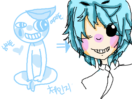 의인화 : 우왕ㅋ굳ㅋ 못그려 먹겠땅ㅋ 스케치판 ,sketchpan