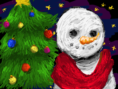 Merry Christmas : White Snowman 스케치판 ,sketchpan