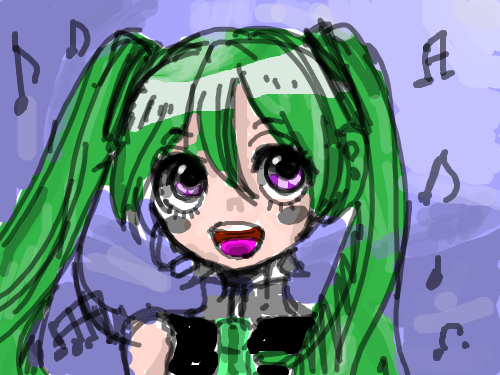 미쿠 : 미쿠우~ 스케치판 ,sketchpan