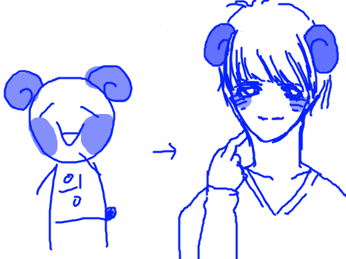 의인화 222 : 처진눈그리고싶었는데 아니.. 이뭐병.. 스케치판 ,sketchpan