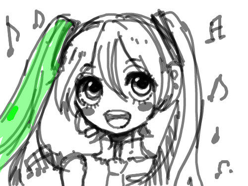 미쿠 : ????? 스케치판 ,sketchpan