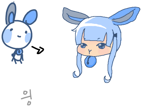 불루 의인화 : 대충해서 먄ㅠㅠ 스케치판 ,sketchpan