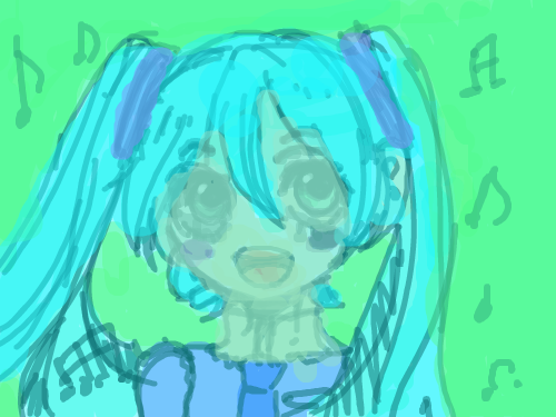 미쿠 : 미쿠입니다. 스케치판 ,sketchpan