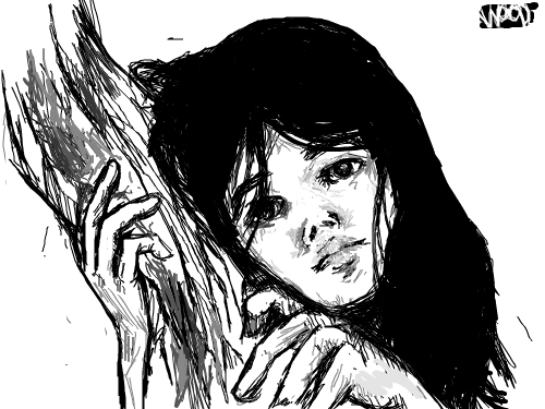 Girl : BlacK and WhitE 스케치판 ,sketchpan